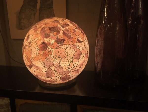 College soort glas Tafellamp Bol Mozaiek | WinjeWanje